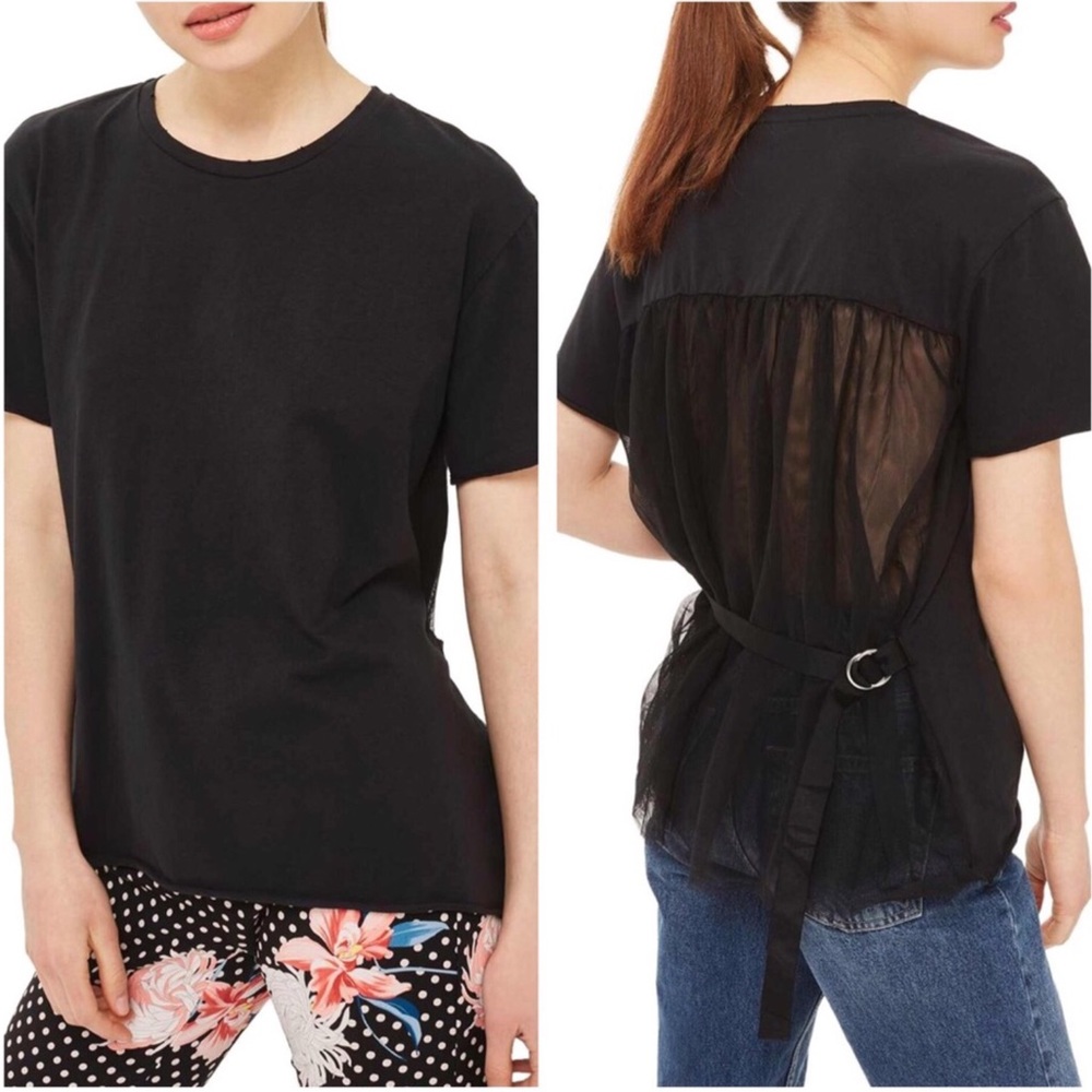 Topshop Mesh Back Tee